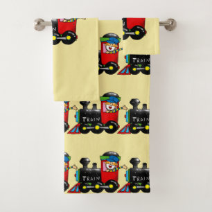 Conjunto De Toalhas menino do trem do choo do choo