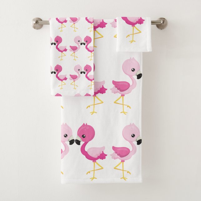 Conjunto De Toalhas Meu Flamingo Rosa (Insitu)