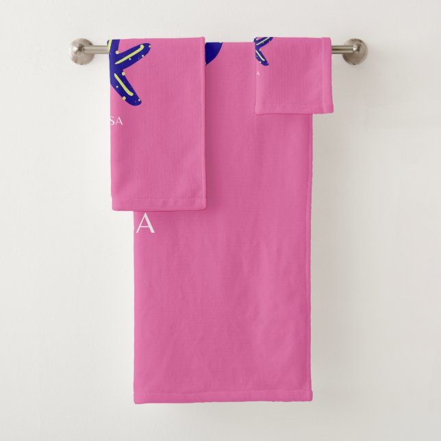 Conjunto De Toalhas Miami, Miami Beach, rosa (Insitu)
