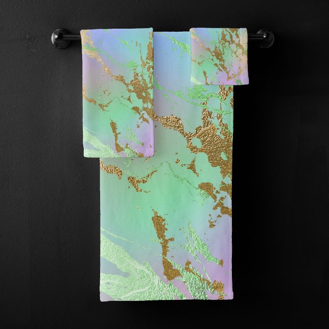 Conjunto De Toalhas Milênio Marble | Jogo-Arco-Íris Coletivo Ombre (Criador carregado)