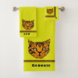 Conjunto De Toalhas Minha Cara De Bebê Tiger Personalizada