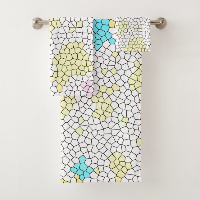 Conjunto De Toalhas Mínimalismo - Abstrato Art Pale Pastel Células (Insitu)