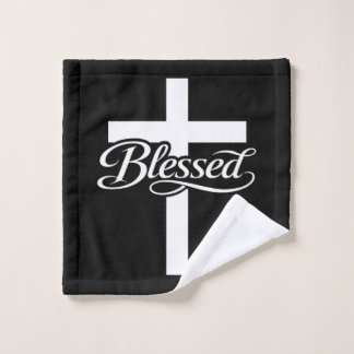 Conjunto De Toalhas Minimalist Blessed Cross Christian Faith Design
