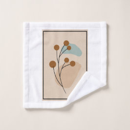 Conjunto De Toalhas Minimalista Abstrato Botânico Estética da Natureza