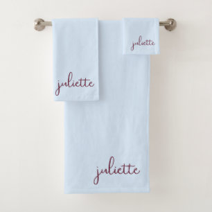 Conjunto De Toalhas Minimalista Azul Legal Personalizado