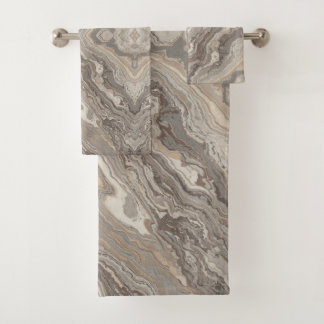 Conjunto De Toalhas minimalista granito escandinavo mármore cinza marr