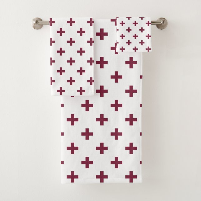 Conjunto De Toalhas Mira-frade cruz em branco (Insitu)