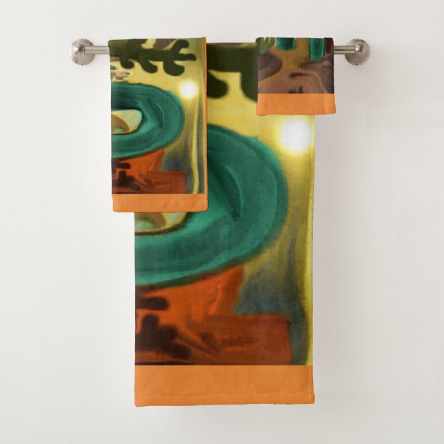 Conjunto De Toalhas Missão Abstrato Art Espanhola do Sudoeste (Insitu)