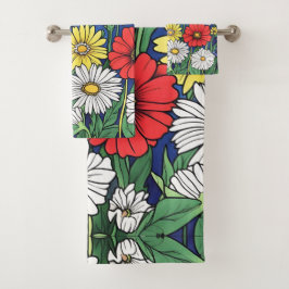 Conjunto De Toalhas Mistura de flores