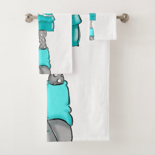 Conjunto De Toalhas Moça pintada à mão