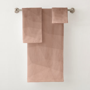 Conjunto De Toalhas Mocha Brown — padrão moderno geométrico de malha