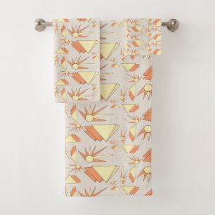 Conjunto De Toalhas Mod Egípcio Sunshine Motif Pattern Bath Towel Set