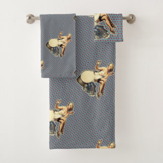 Conjunto De Toalhas Moda do bolinhas Retroativa Pinagem da Vintage