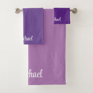 Conjunto De Toalhas Modelo de Nome de Tipografia de Script Puro e Azul