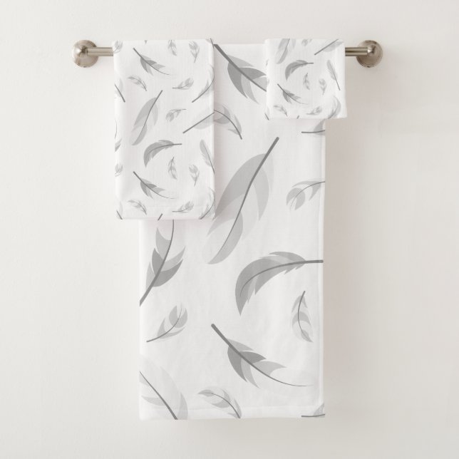 Conjunto De Toalhas modelo de pluma (Insitu)