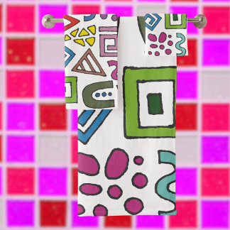 Conjunto De Toalhas Modelos geométricos desenhos abstratos