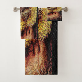 Conjunto De Toalhas Modelos Primatas: Macaco Saki com cara branca