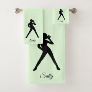 Conjunto De Toalhas Modern Dance Pastel Green