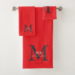 Conjunto De Toalhas Modern Luxury Monogram Colour Match