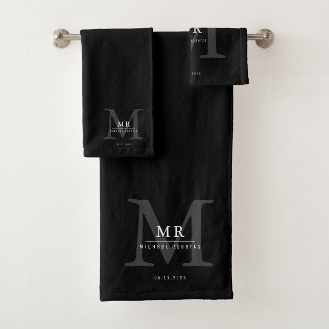 Conjunto De Toalhas Modern Luxury Monogram Colour Match  (Insitu)