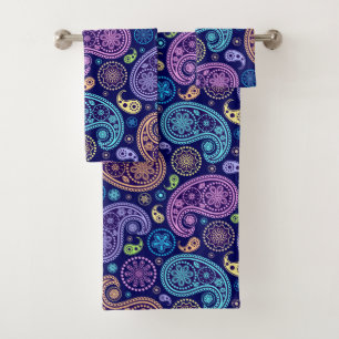 Conjunto De Toalhas Modern Paisley Pattern