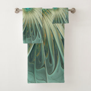 Conjunto De Toalhas Moderna Abstrato Fantasy Flor Arte Fractal