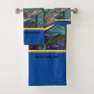 Conjunto De Toalhas Moderno romântico com flor de vidro de folha de ou