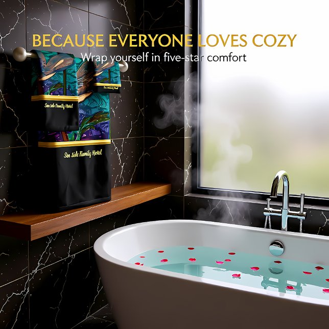 Conjunto De Toalhas Moderno romântico com monteiro de flor de vidro de (Criador carregado)