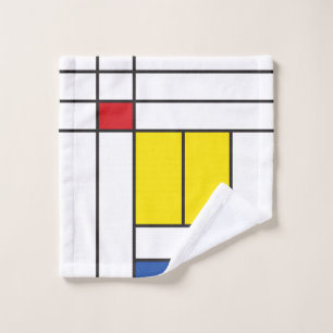 Conjunto De Toalhas Mondrian II Design de Arte Moderna Minimalista De