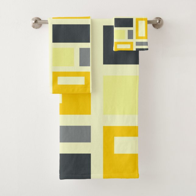 CONJUNTO DE TOALHAS MONDRIAN-INSPIRADO (Insitu)
