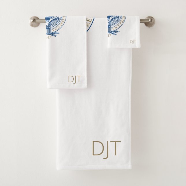 Conjunto De Toalhas Monograma da Inauguração Presidencial de Pé-Trump (Insitu)