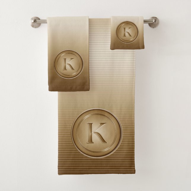 Conjunto De Toalhas Monograma da letra K (Insitu)