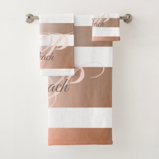 Conjunto De Toalhas Monograma de Abstrato rusticidade do número branco