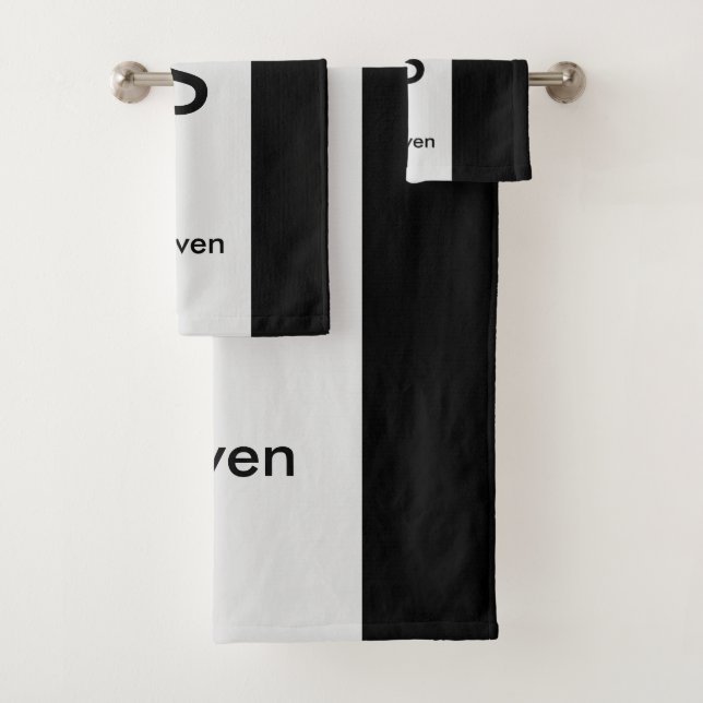 Conjunto De Toalhas Monograma Dois Tons Modernos Cinzas Negra e Leve (Insitu)