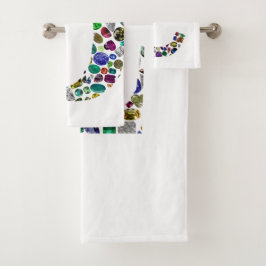 Conjunto De Toalhas Monograma inicial - Letra C Trendência