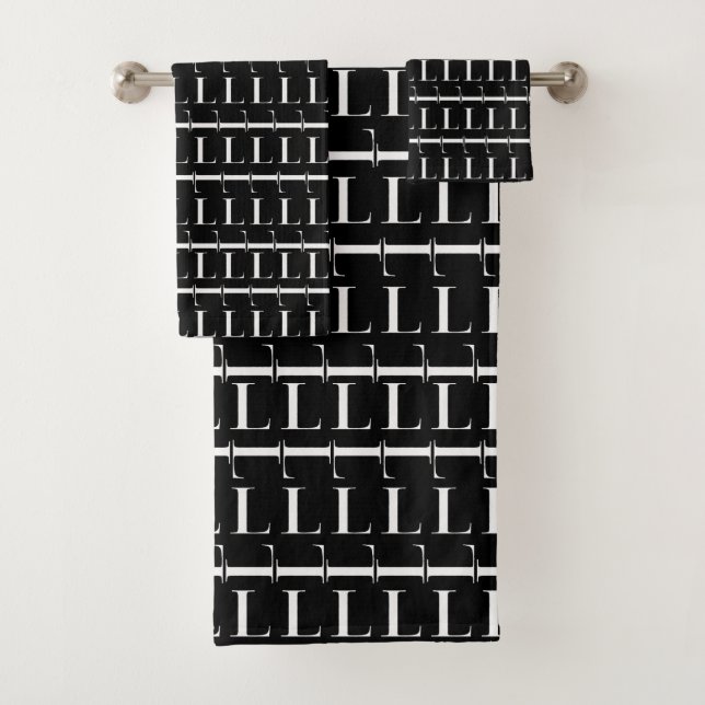 Conjunto De Toalhas Monograma - Letra inicial L (Insitu)