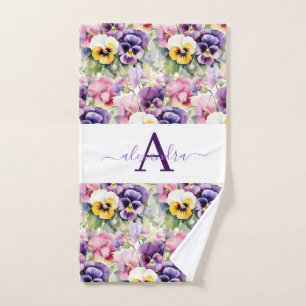 Conjunto de Toalhas Monograma Primavera Amor-Perfe