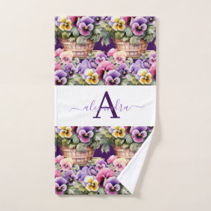 Conjunto de Toalhas Monograma Primavera Amor-Perfe