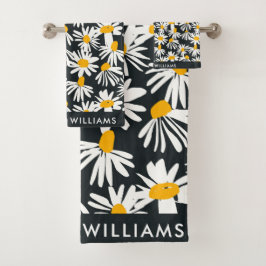 Conjunto De Toalhas Monogramas Flores Elegantes De Banho De Na moda