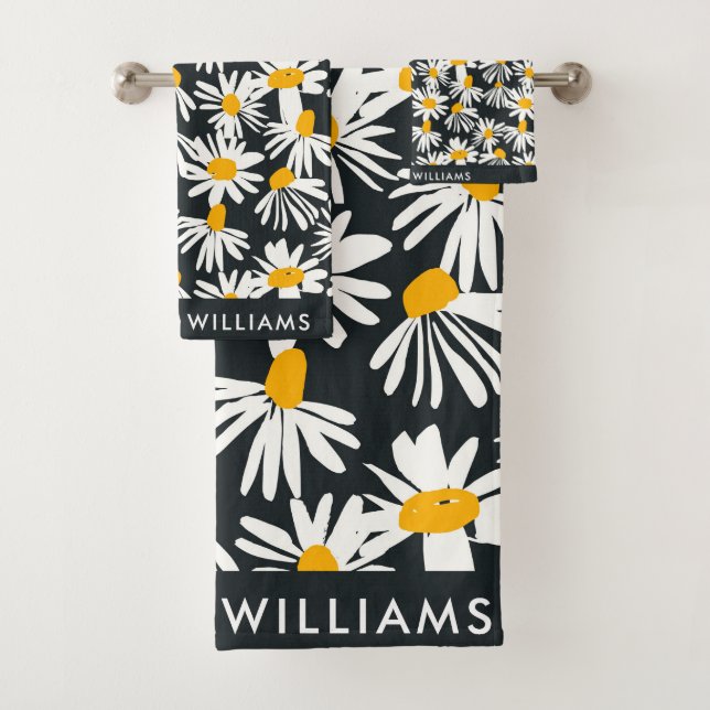 Conjunto De Toalhas Monogramas Flores Elegantes De Banho De Na moda (Insitu)