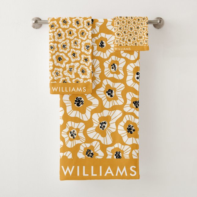 Conjunto De Toalhas Monogramas Flores Elegantes De Banho De Na moda (Insitu)