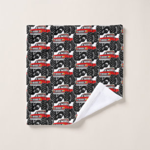 Conjunto De Toalhas Monster truck vermelho