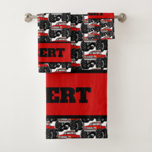 Conjunto De Toalhas Monster truck vermelho: ROBERT