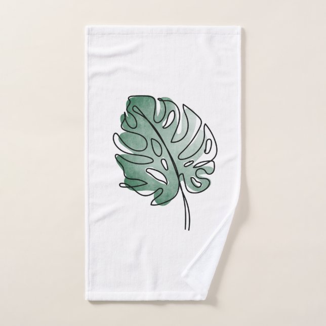 Conjunto De Toalhas Monstera (Toalha de mão)