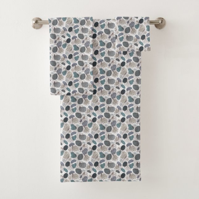 Conjunto De Toalhas Monstera Deliciosa Leaf  (Insitu)