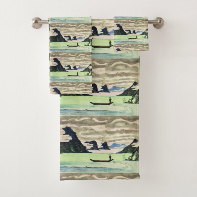 Conjunto De Toalhas Montanha Lago Expressionista Arte Fina Kirchner (Insitu)