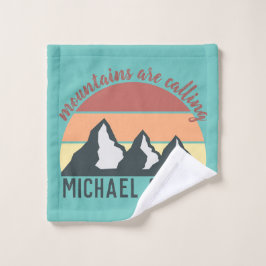 Conjunto De Toalhas Montanhas pastel vintage estão chamando monograma 