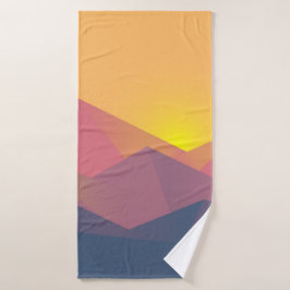 Conjunto De Toalhas Montanhas Russas Minimalista Geométrico
