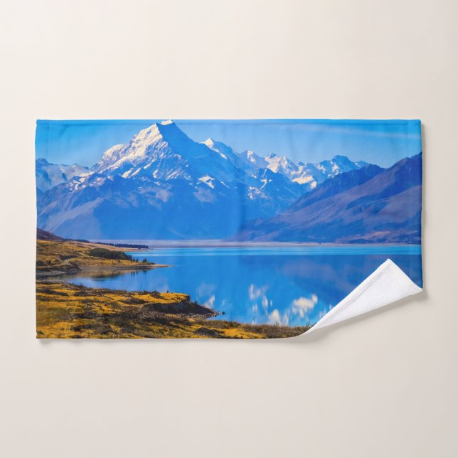 Conjunto De Toalhas Monte Cook sobre o lago Pukaki, NZ (Toalha de mão)