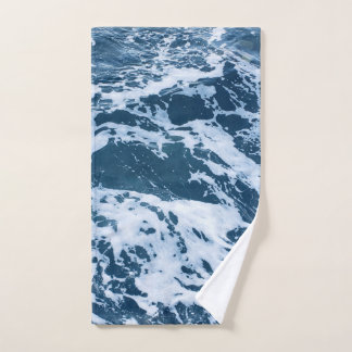 Conjunto De Toalhas Moody Blue Ocean Waves